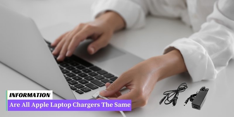 Image: A collection of laptop chargers of different shapes and sizes.