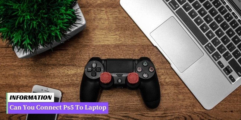 A laptop and a PlayStation 4 console connected via an HDMI cable for gaming purposes.